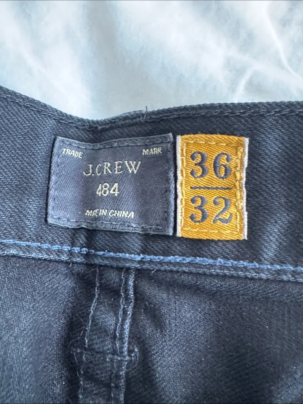 J. Crew Men's 484 Slim Fit Jeans - Black Over Blue